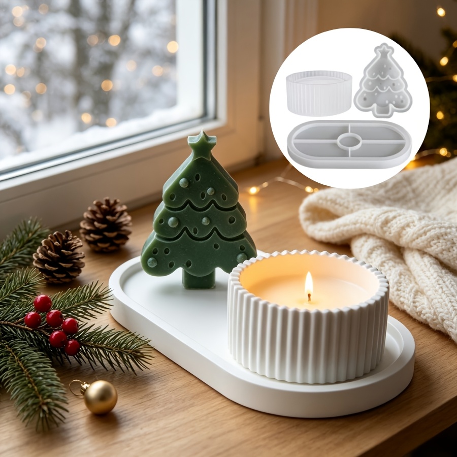 Silicone Epoxy Resin Molds Set - Epoksi reçine Noel ağacı mumları ve