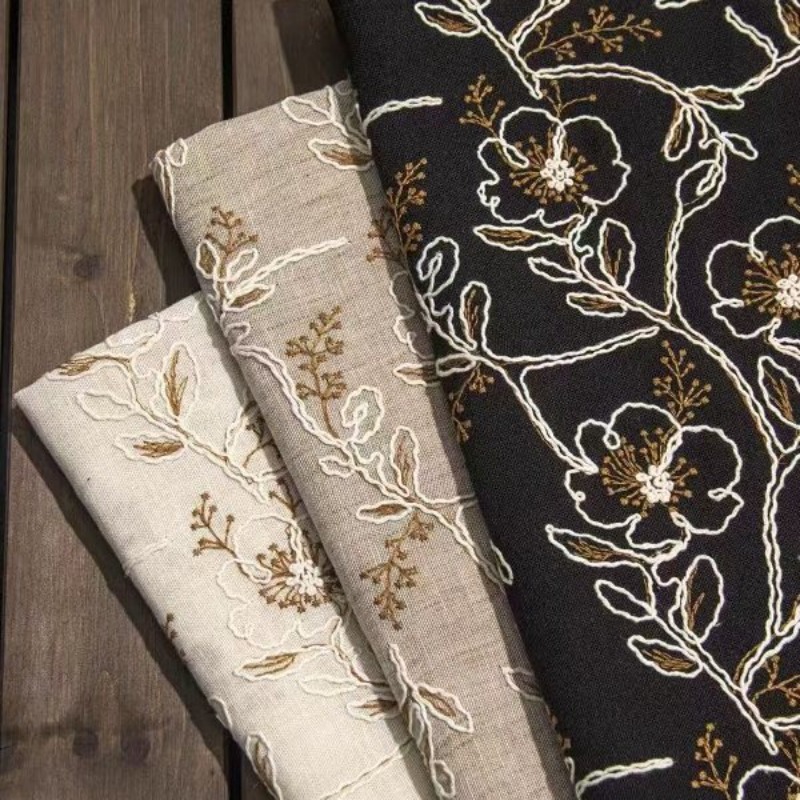 Sewing - Nakışlı Tül Dantel Şerit Kumaş Keten