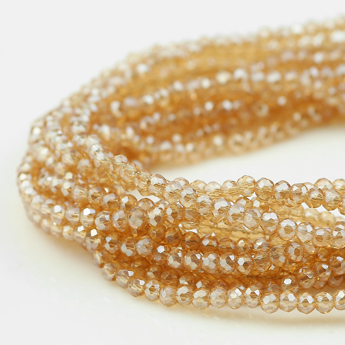 Glass Seed Beads 2Mm Jewelry Making - WLYeeS Düz Yuvarlak Altın Şampanya Boncukları