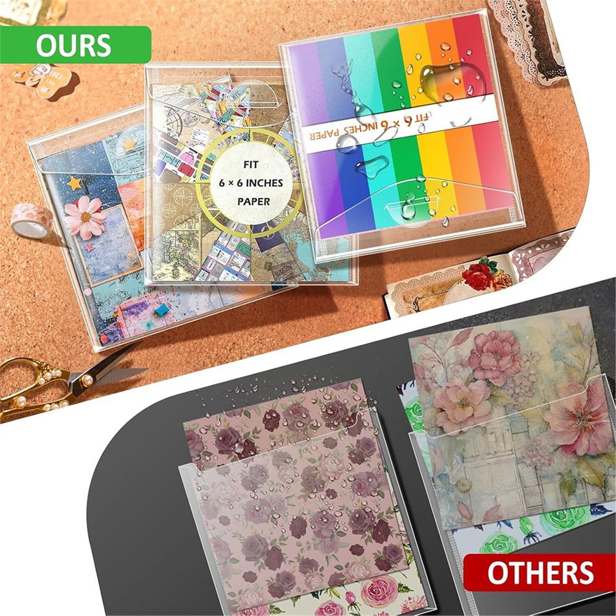 Scrapbooking - (A02R) 6x6 İnç Karalama Defteri Saklama