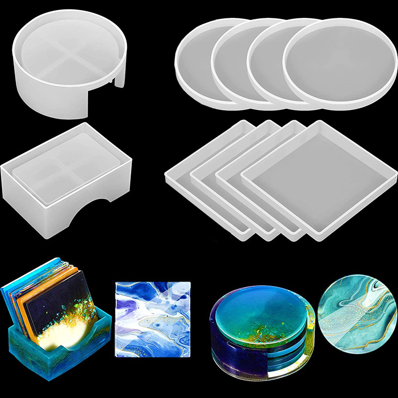 Silicone Epoxy Resin Molds Set - 5 Adet/Set DIY Epoksi Reçine Bardak