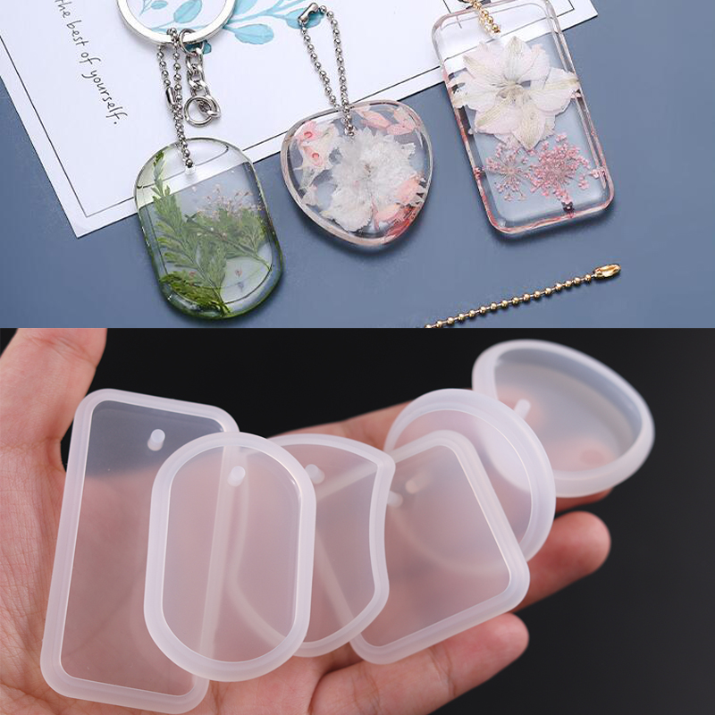 Silicone Epoxy Resin Molds Set - 1 adet DIY anahtarlık kolye silikon