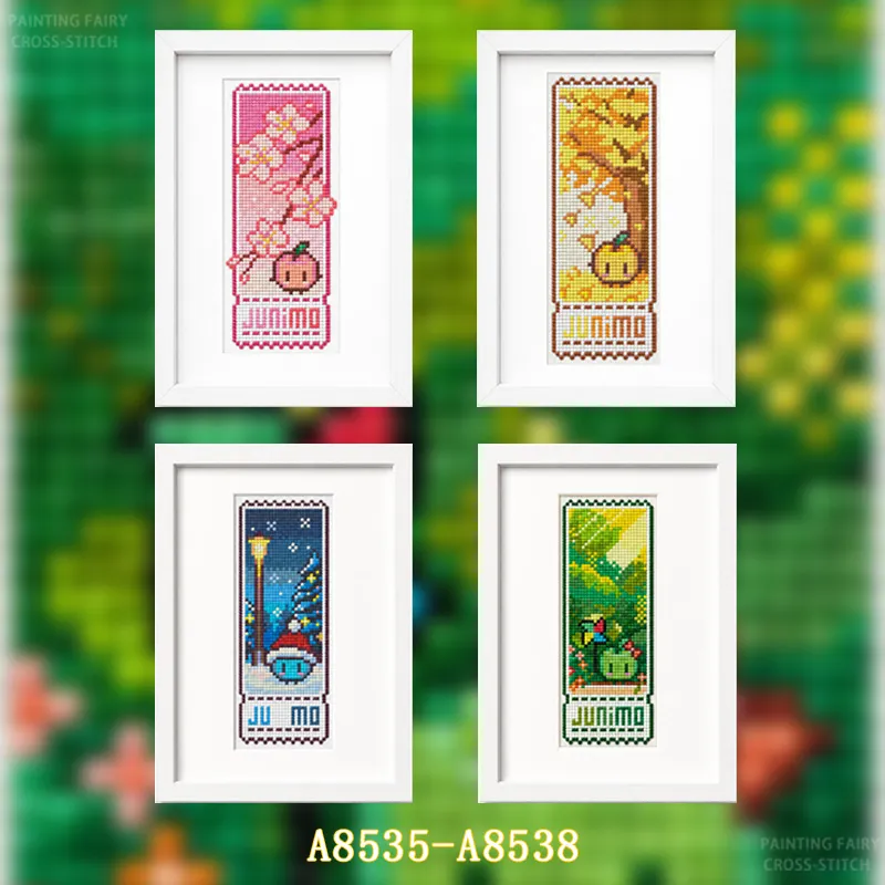Cross Stitch Stamped Kits Beginners - [A-Four Seasons Serisi]Başlangıç Seviyesi Kendin Yap