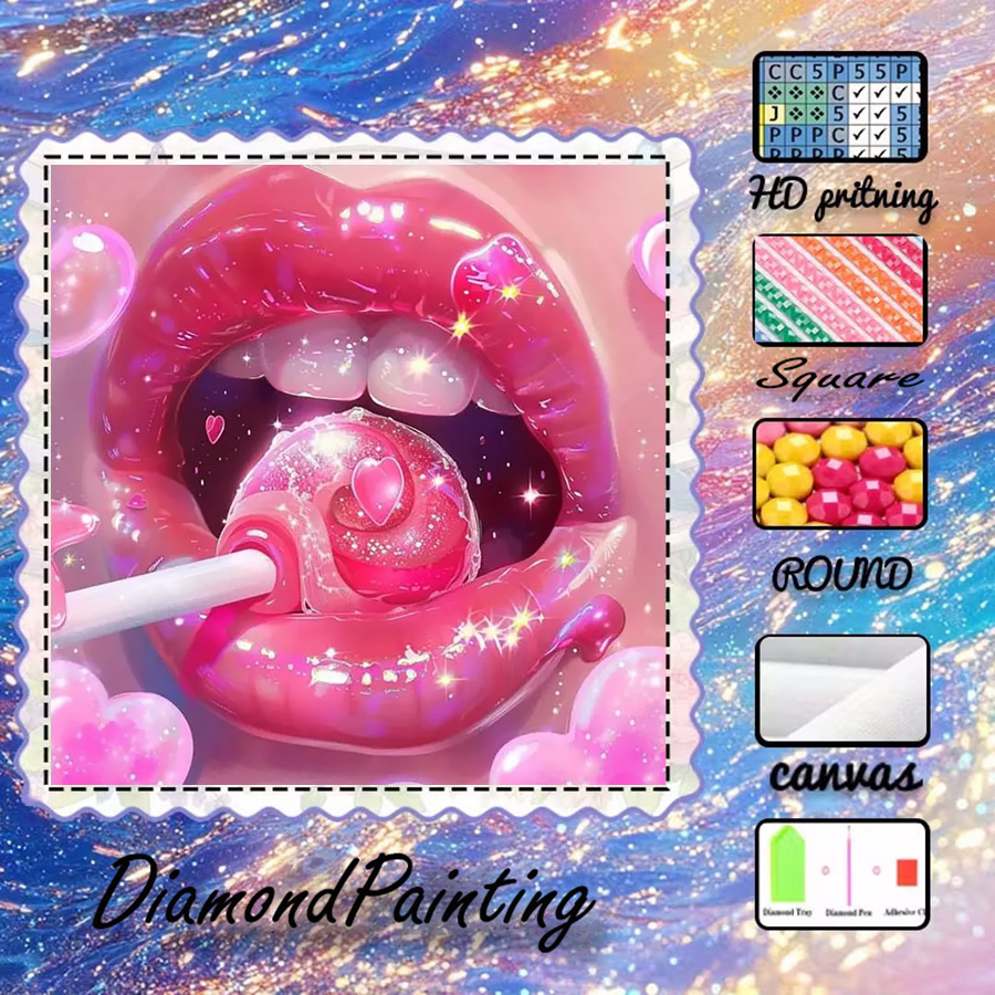 5D Diamond Painting Kit Full Drill - 1 parça - 5D-DIY - Flok