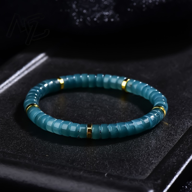 Beading - Doğal Yeşim Mavisi Su Abaküs Boncuklu