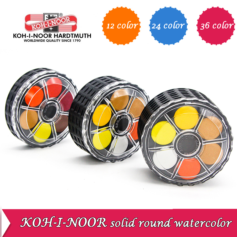 Watercolor Paint Set Solid Pigment - KOH-I-NOOR Katı Suluboya Pigment Taşınabilir Tekerlek