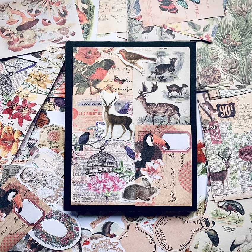 Estetik Günlük Tutma İçin Vint - Vintage Junk Journal Scrapbooking Paper incelemesi ve fiyatı