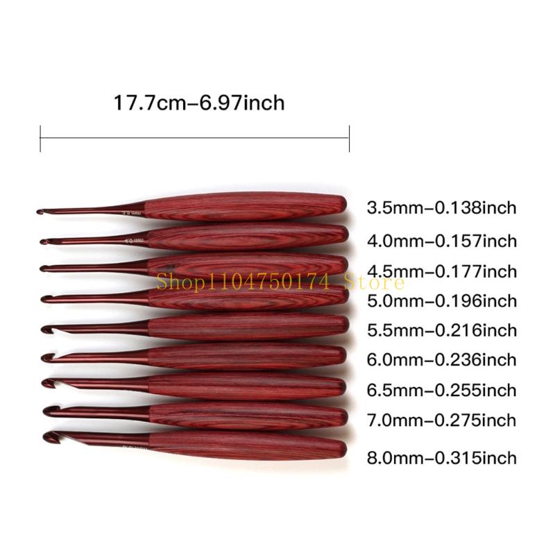 9 adet ahşap saplı alüminyum t - Wooden Crochet Hooks Ergonomic Handle incelemesi ve fiyatı