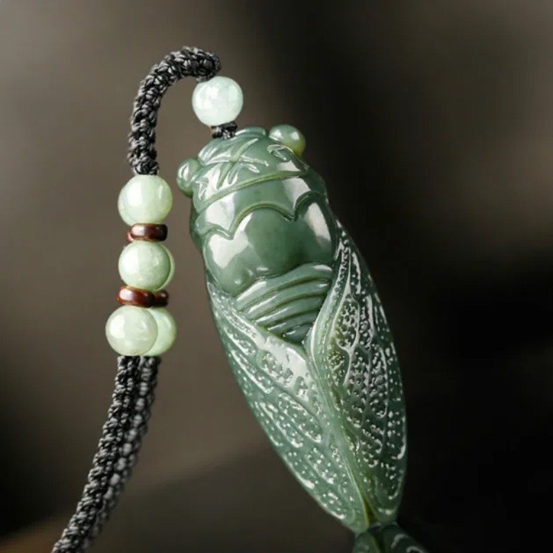 Doğal Hetian yeşim Cicada koly - Beading incelemesi ve fiyatı