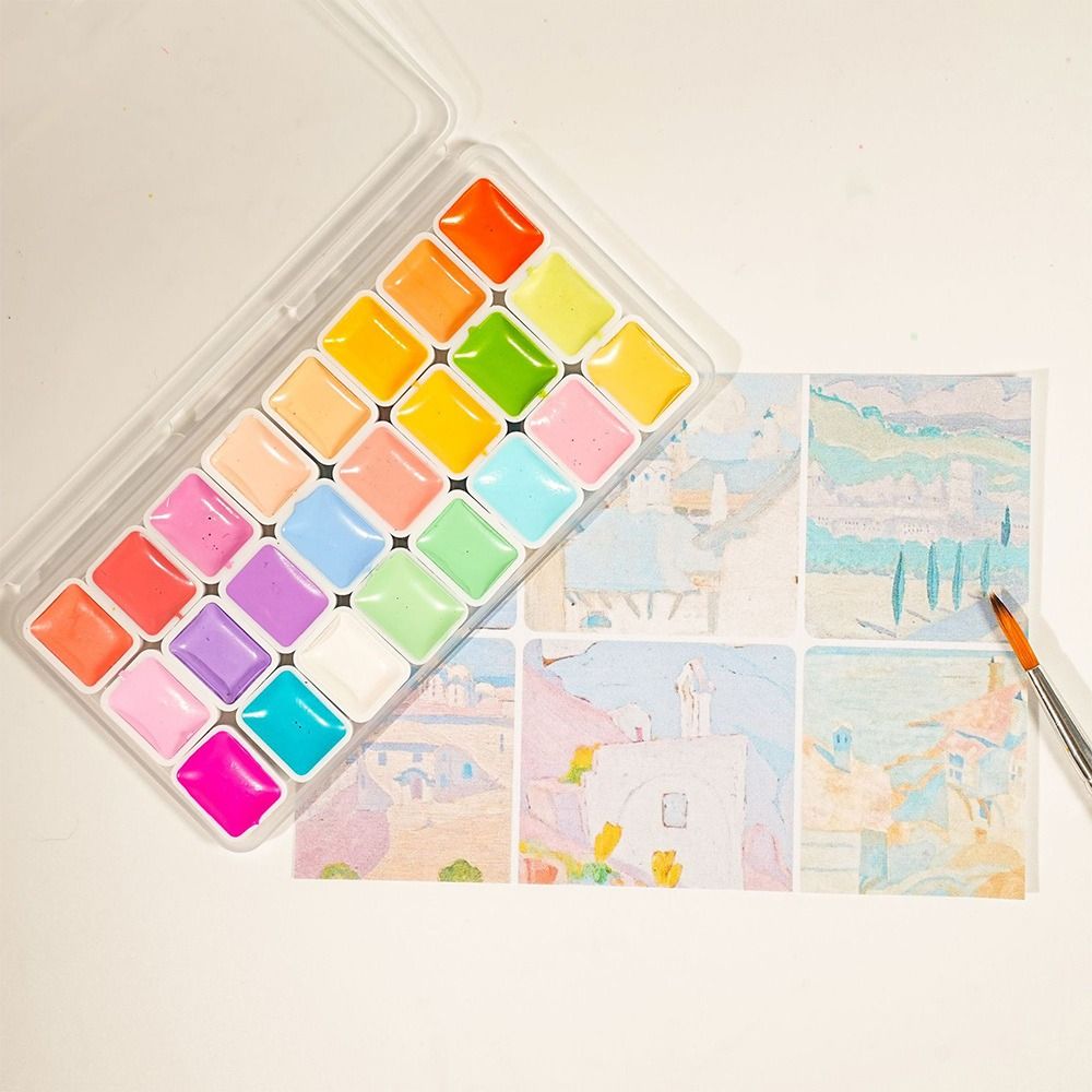 24 Renkli Suluboya Boya Seti P - Watercolor Paint Set Solid Pigment incelemesi ve fiyatı