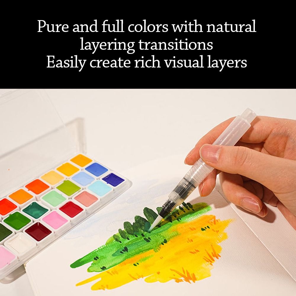 24 Renkli Suluboya Boya Seti P - Watercolor Paint Set Solid Pigment incelemesi ve fiyatı