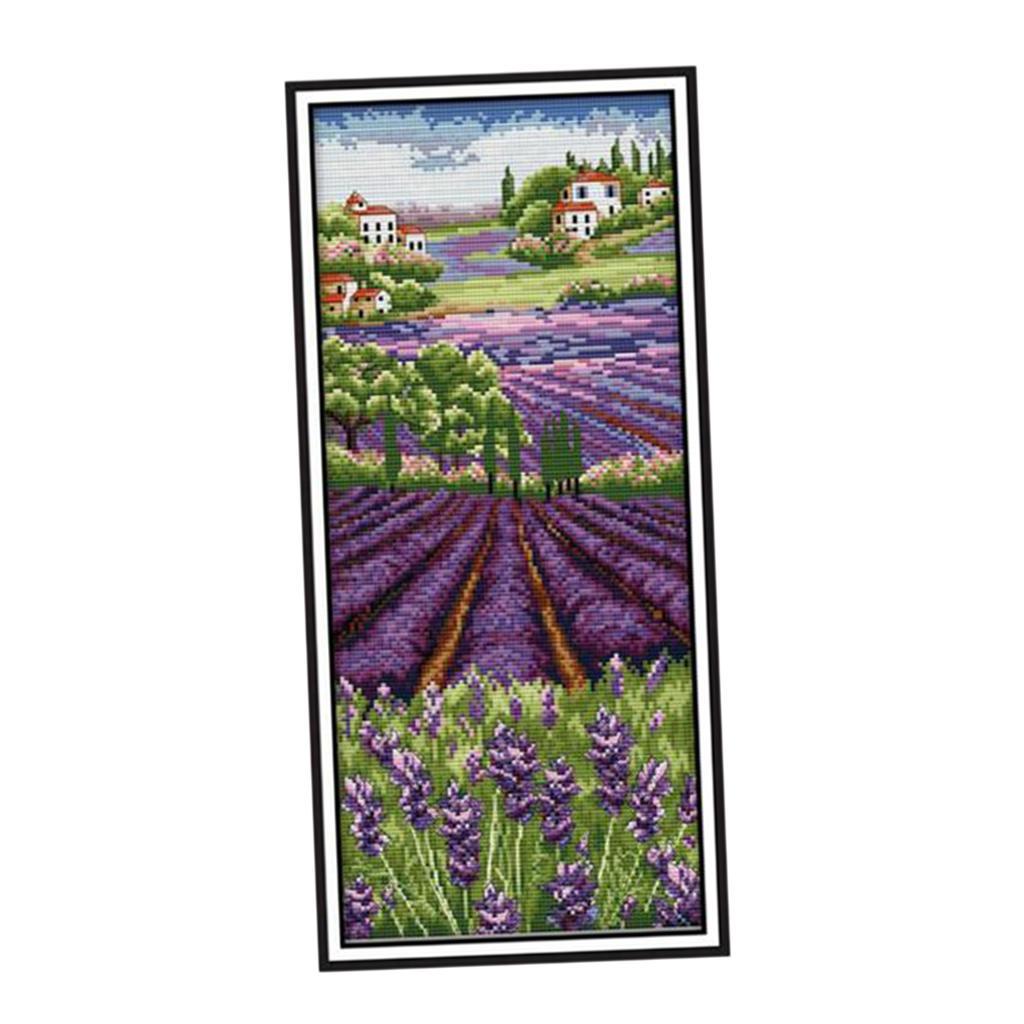 Lavanta Çiçekleri Damgalı Çapr - Cross Stitch Stamped Kits Beginners incelemesi ve fiyatı