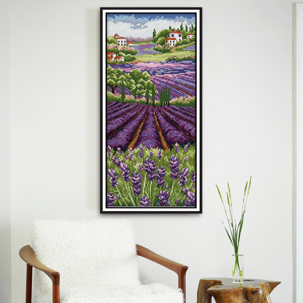 Lavanta Çiçekleri Damgalı Çapr - Cross Stitch Stamped Kits Beginners incelemesi ve fiyatı