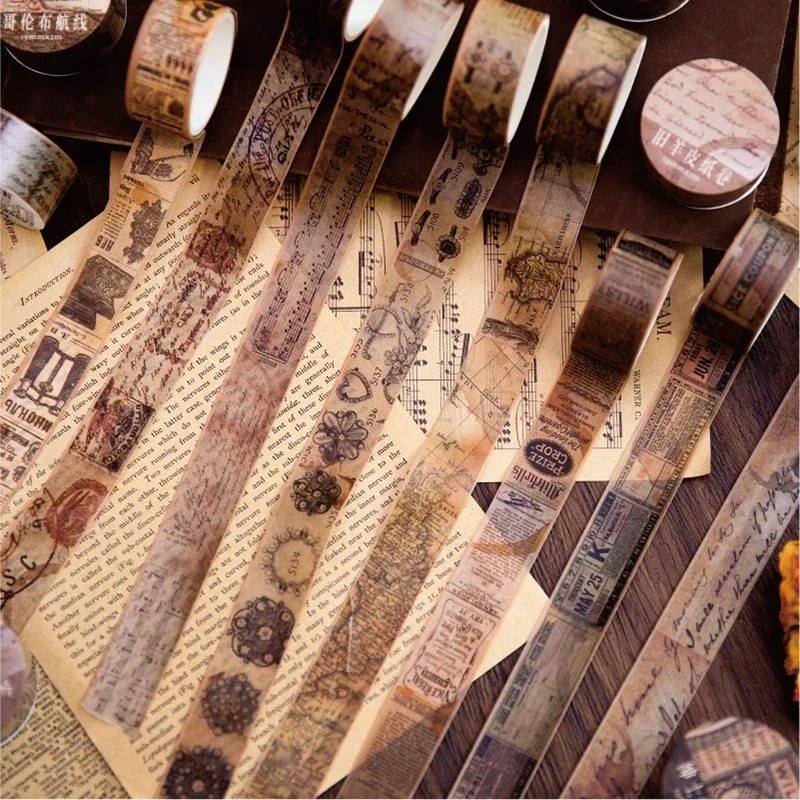 18.5mm * 2m Vintage Washi kağı - Vintage Junk Journal Scrapbooking Paper incelemesi ve fiyatı