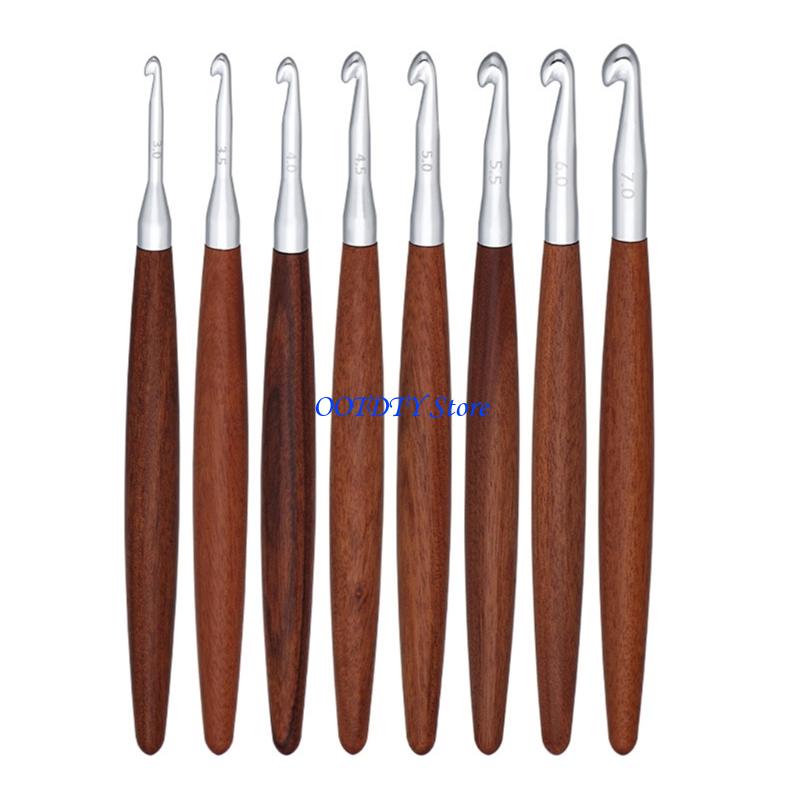 367A 8 adet ergonomik ahşap ka - Wooden Crochet Hooks Ergonomic Handle incelemesi ve fiyatı