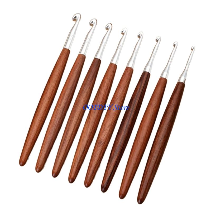 367A 8 adet ergonomik ahşap ka - Wooden Crochet Hooks Ergonomic Handle incelemesi ve fiyatı