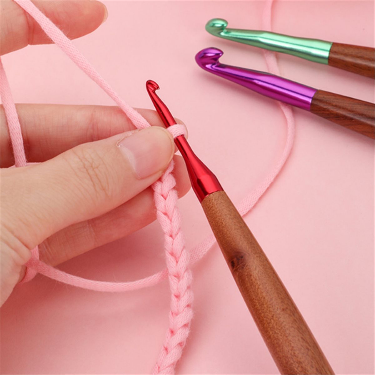 2026 Yeni Tığ Seti, Artritli E - Wooden Crochet Hooks Ergonomic Handle incelemesi ve fiyatı