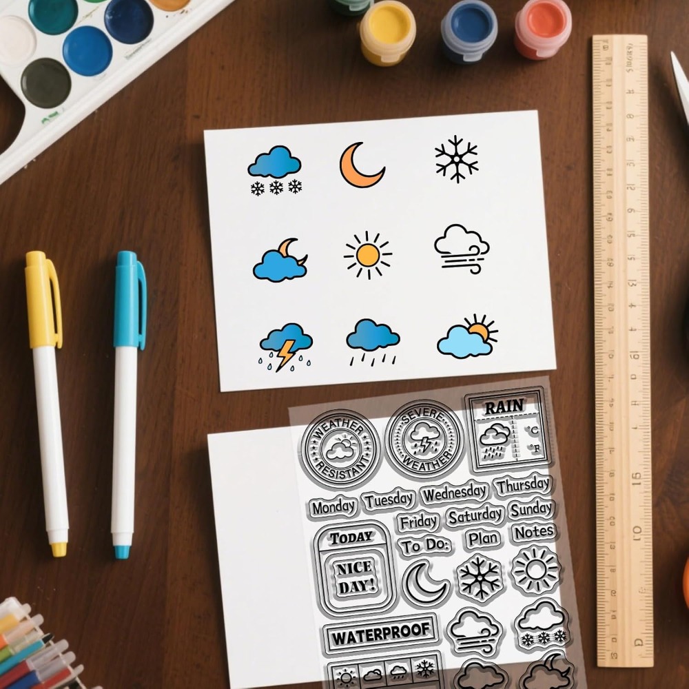 Hava Durumu Günlüğü Şeffaf Dam - Clear Silicone Stamps For Card Making incelemesi ve fiyatı