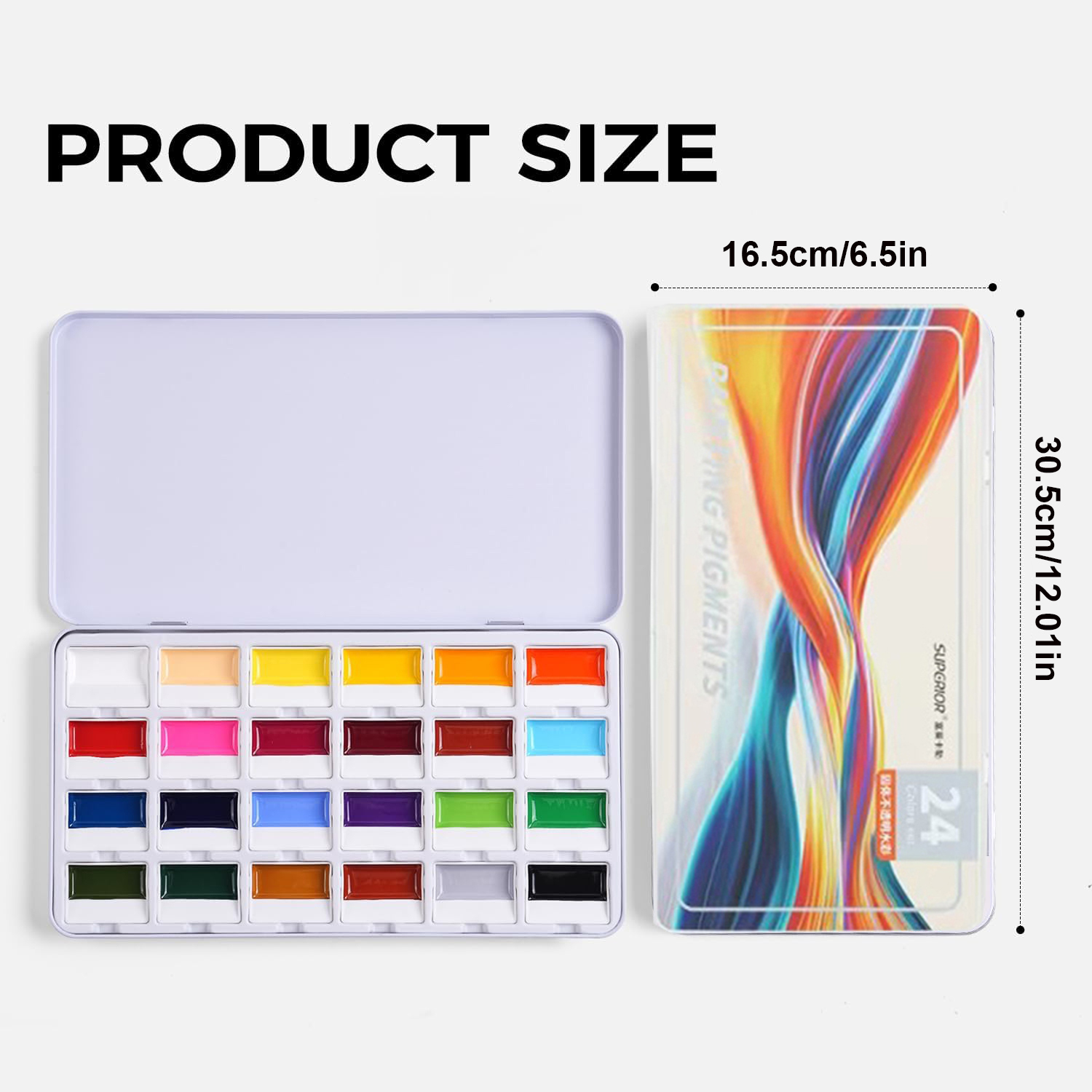 24 Renk Opak Katı Suluboya Boy - Watercolor Paint Set Solid Pigment incelemesi ve fiyatı