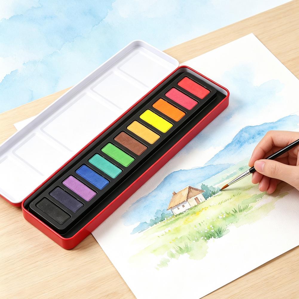 Taşınabilir Suluboya Boya Seti - Watercolor Paint Set Solid Pigment incelemesi ve fiyatı