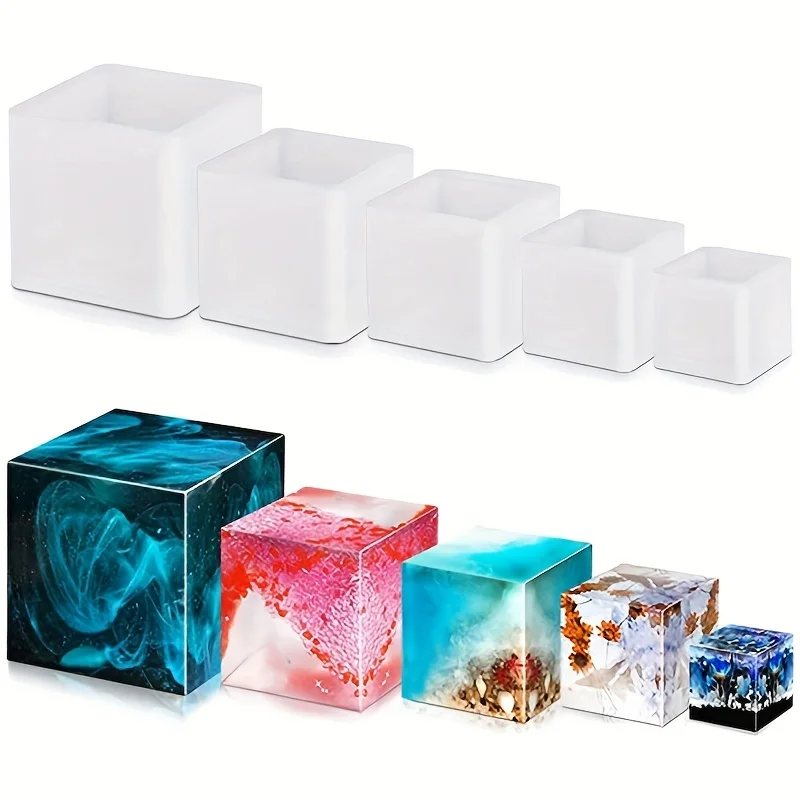 5 adet Kare Reçine Kalıp Silik - Silicone Epoxy Resin Molds Set incelemesi ve fiyatı
