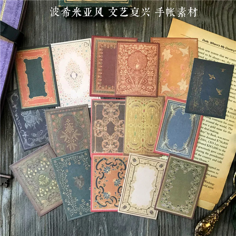 16 adet Vintage Bohemian kart  - Vintage Junk Journal Scrapbooking Paper incelemesi ve fiyatı