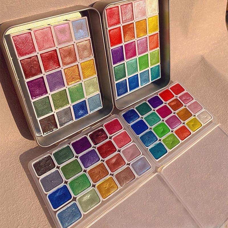 Sedefli Boyalar Taşınabilir 20 - Watercolor Paint Set Solid Pigment incelemesi ve fiyatı