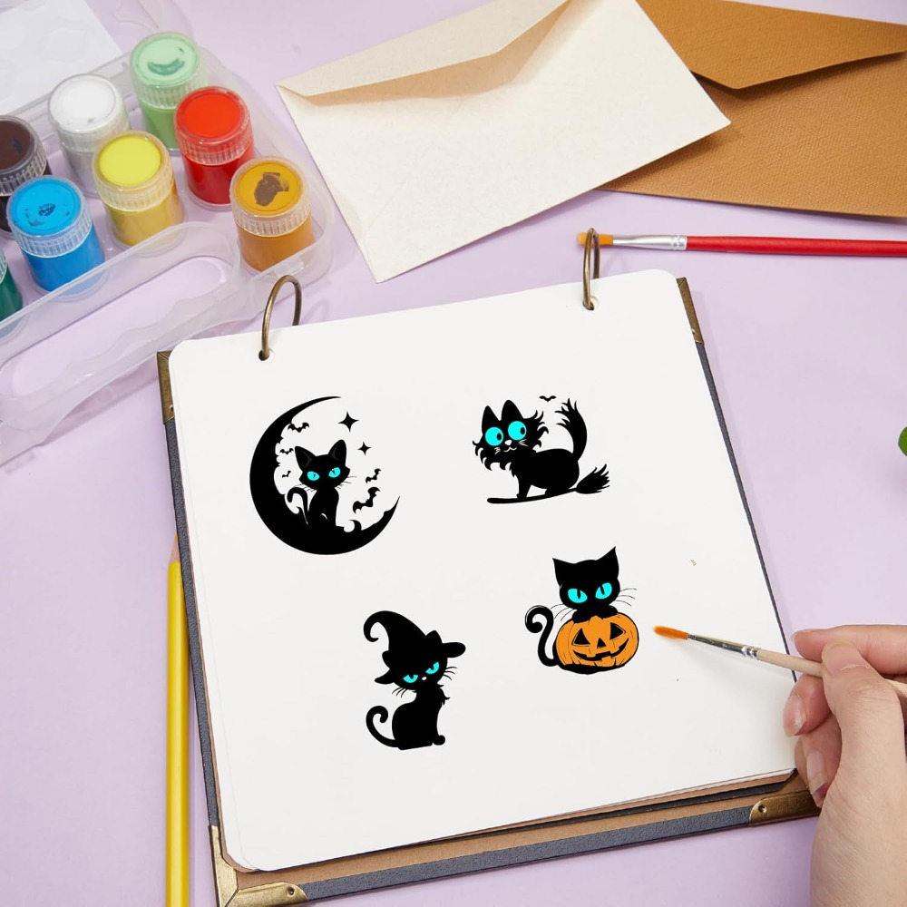 Cadılar bayramı Siyah Kediler  - Clear Silicone Stamps For Card Making incelemesi ve fiyatı