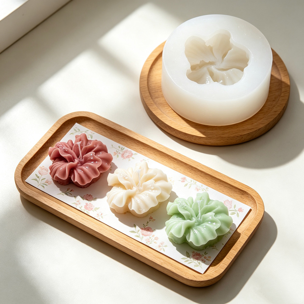 2 adet Hibiscus Çiçek Mum Kalı - Silicone Epoxy Resin Molds Set incelemesi ve fiyatı