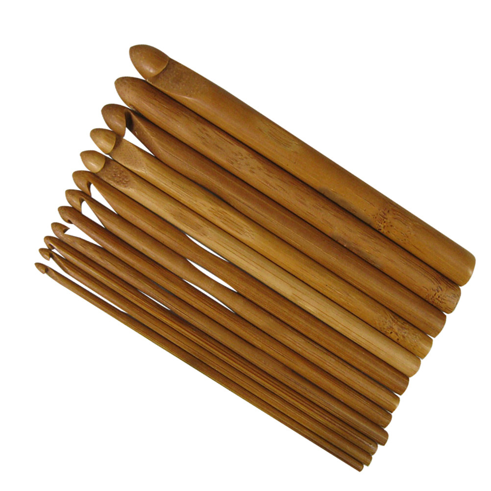 12 Adet Ahşap Örgü İğnesi Seti - Wooden Crochet Hooks Ergonomic Handle incelemesi ve fiyatı